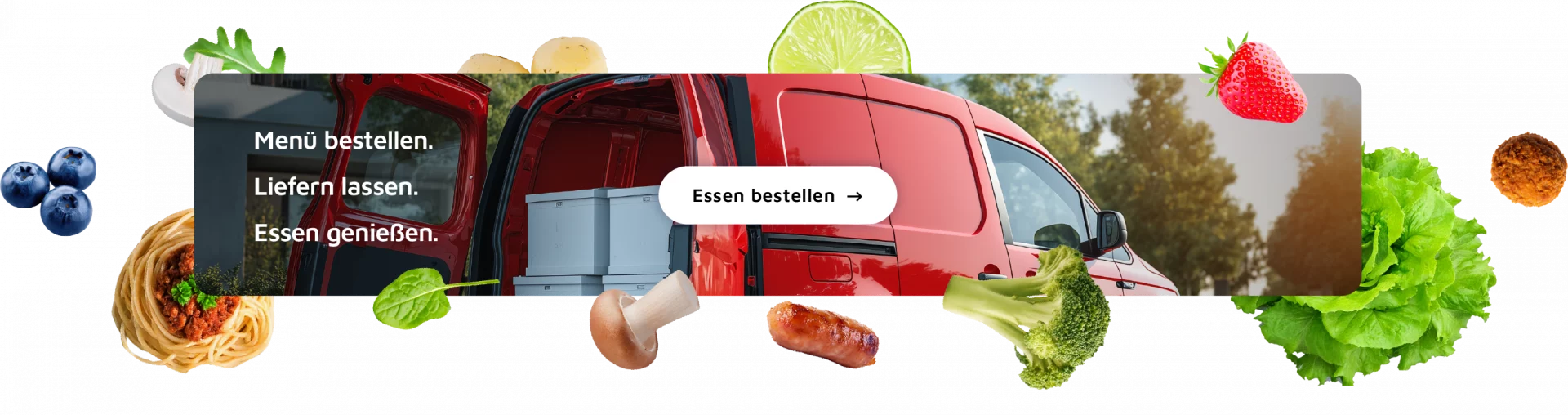 Menü bestellen. Liefern lassen. Essen genießen. - Essen bestellen