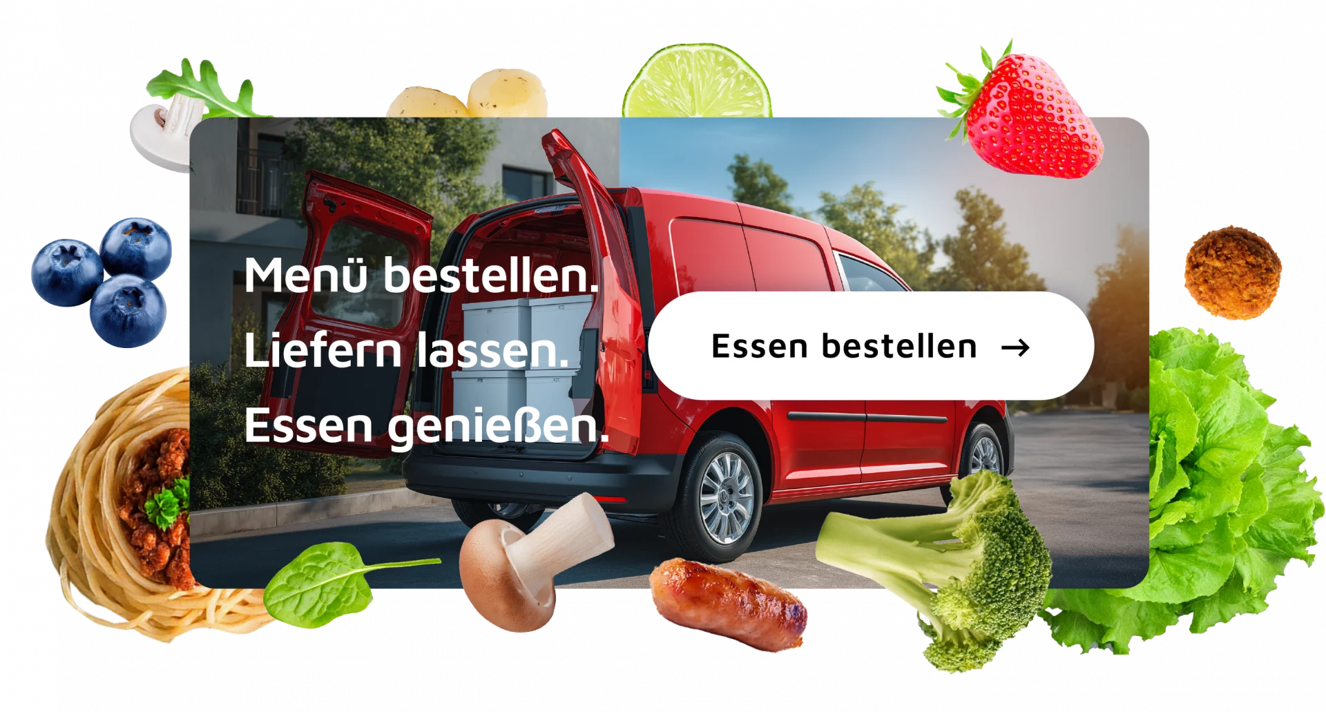 Menü bestellen. Liefern lassen. Essen genießen. - Essen bestellen